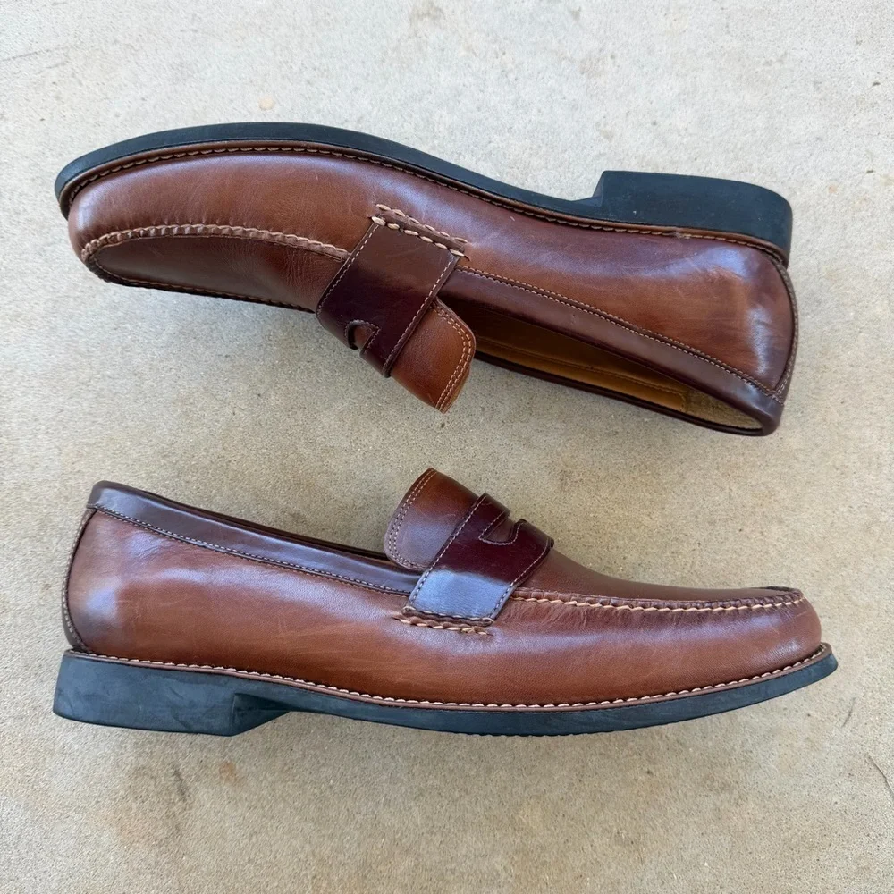 Johnston & Murphy Ainsworth Penny Brown Loafer Sheepskin Men’s Size 12
